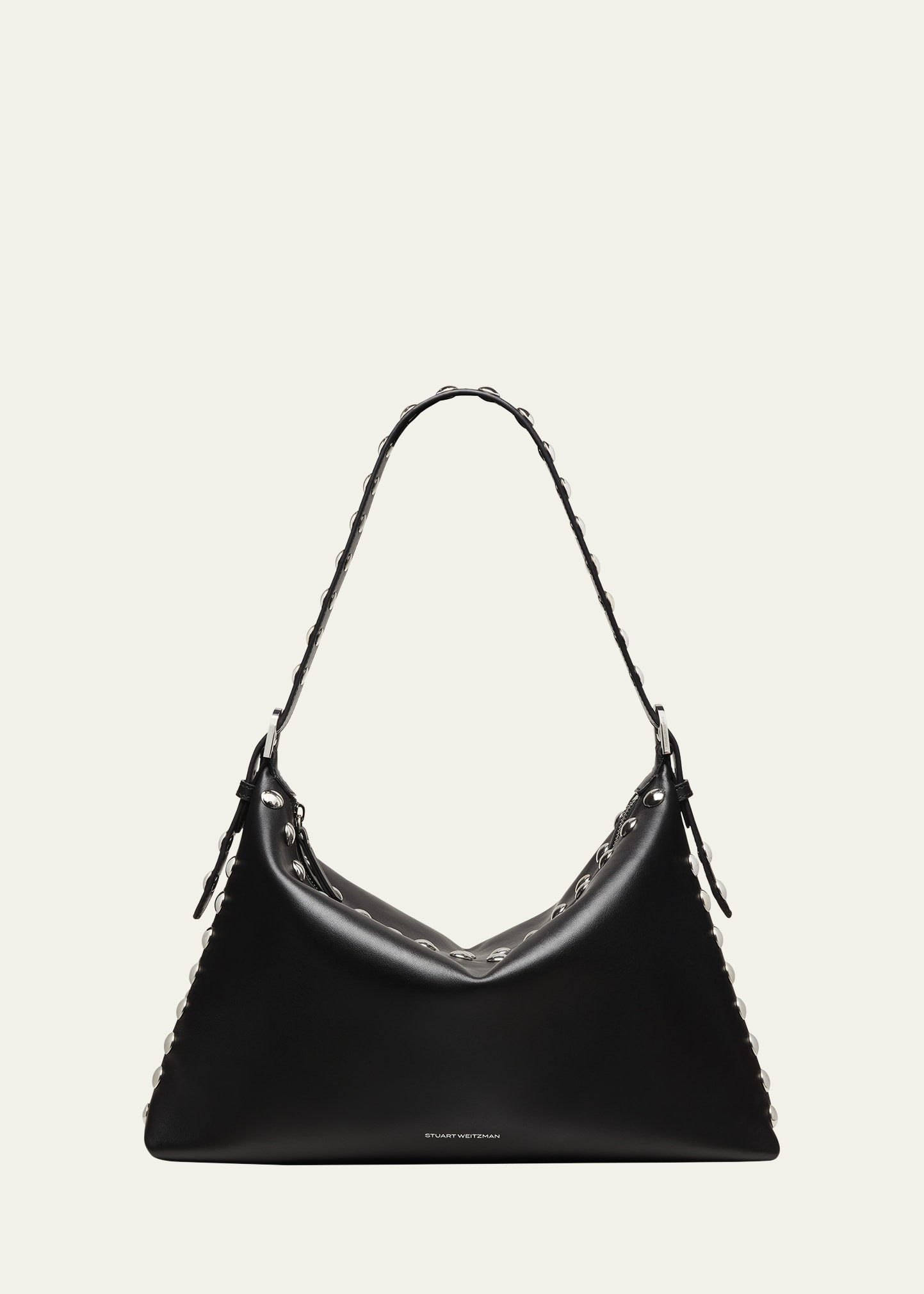 Stuart Weitzman Stuart Studded Leather Shoulder Bag | Bergdorf Goodman