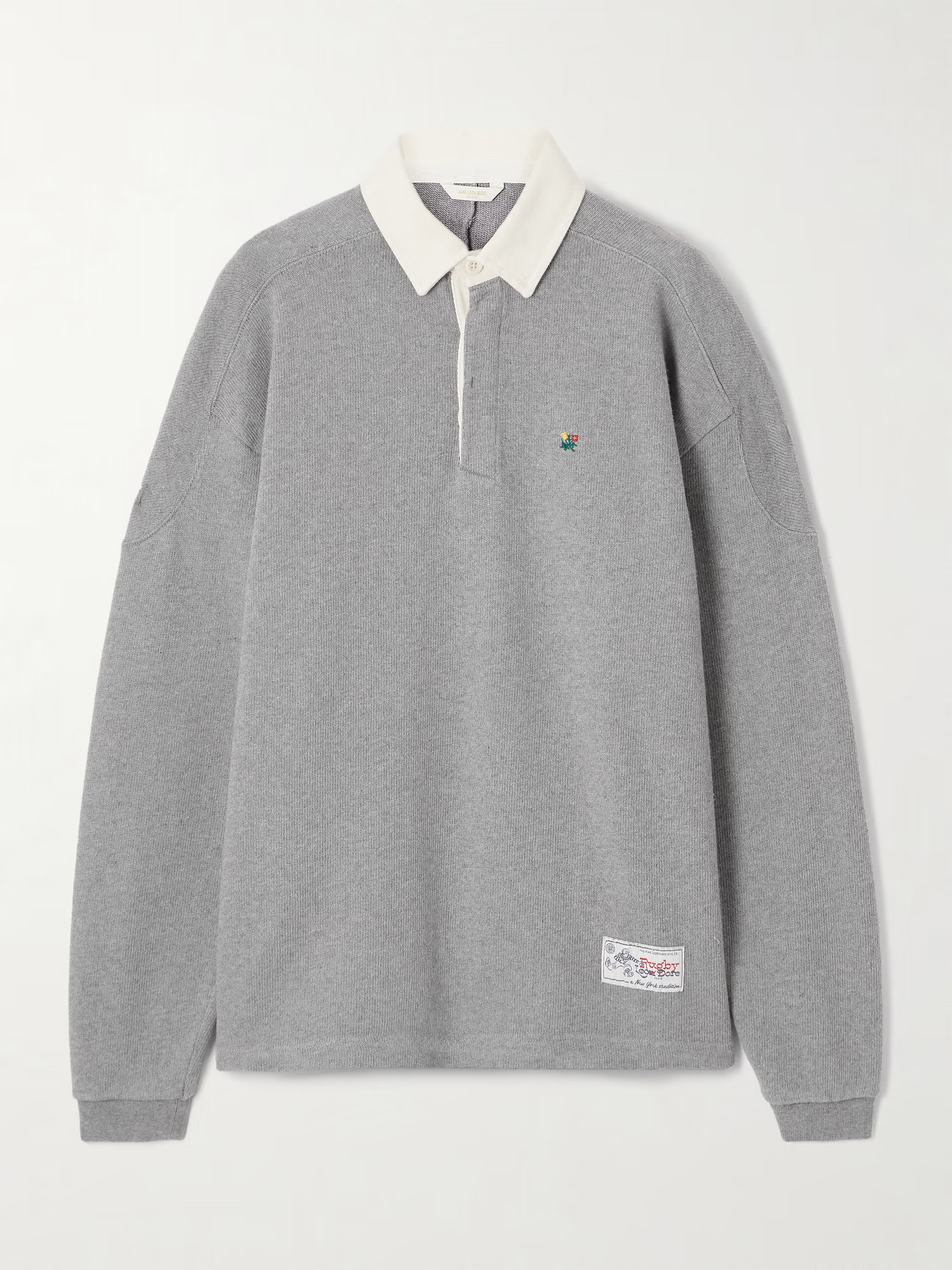 Crest embroidered ribbed cotton polo shirt | NET-A-PORTER (UK & EU)