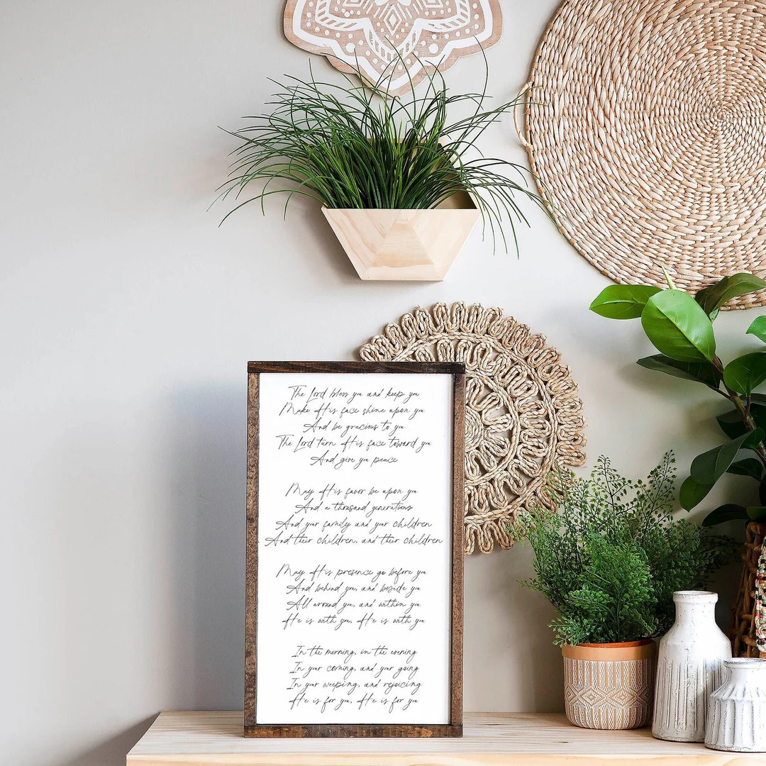 The Blessing, Song Lyrics Sign Kari Jobe, May His Favor Be Upon You, Scripture Wall Decor, Script... | Etsy (US)