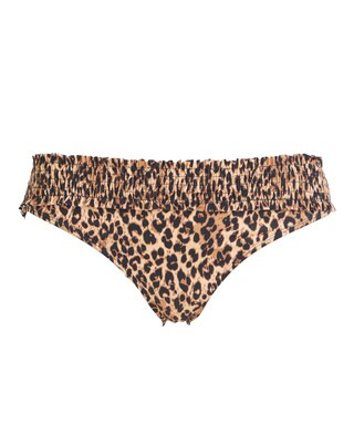 Simply Be Leopard Print Shirred Midi Bikini Brief | Simply Be (UK)