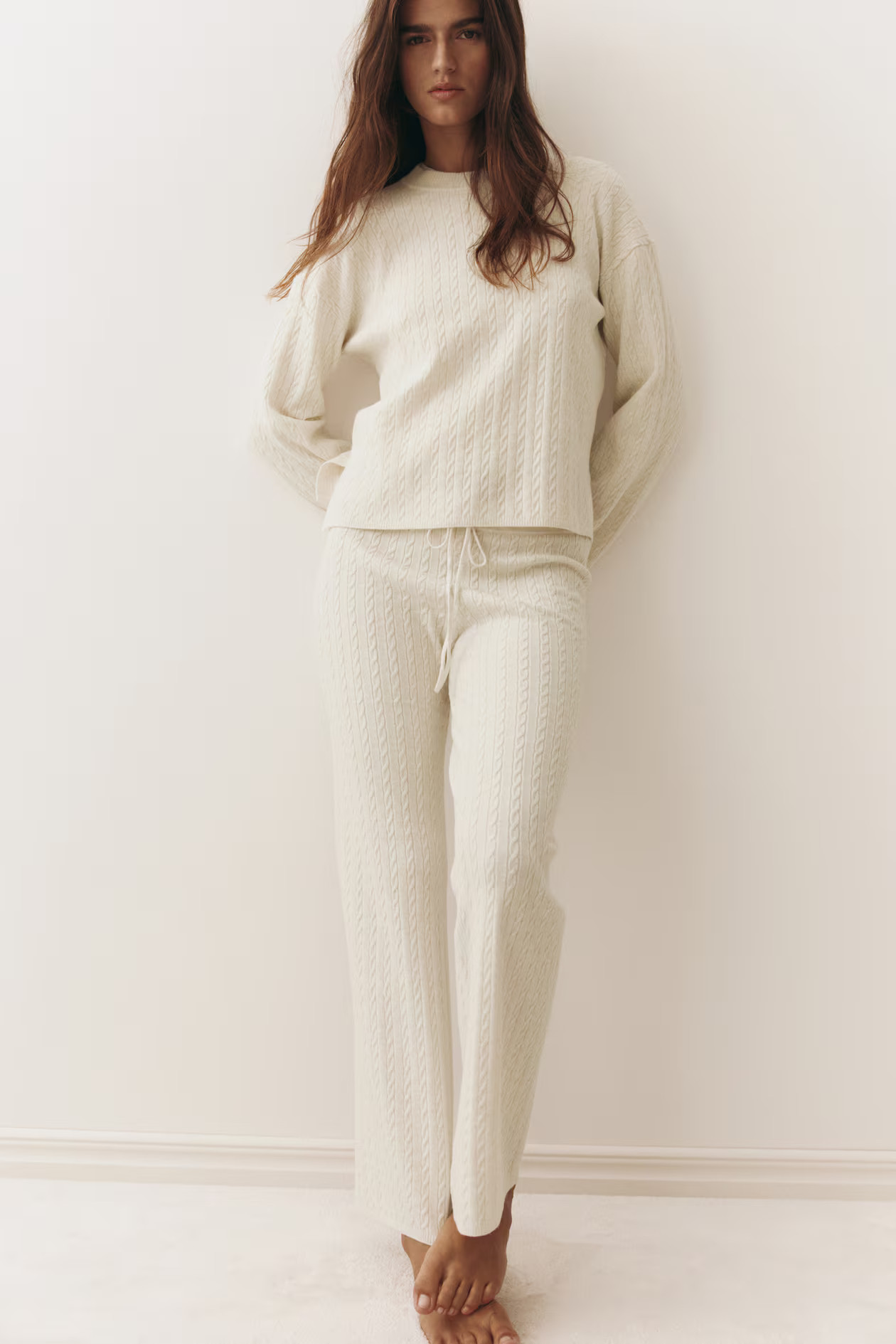 Cable-knit trousers | H&M (UK, MY, IN, SG, PH, TW, HK)