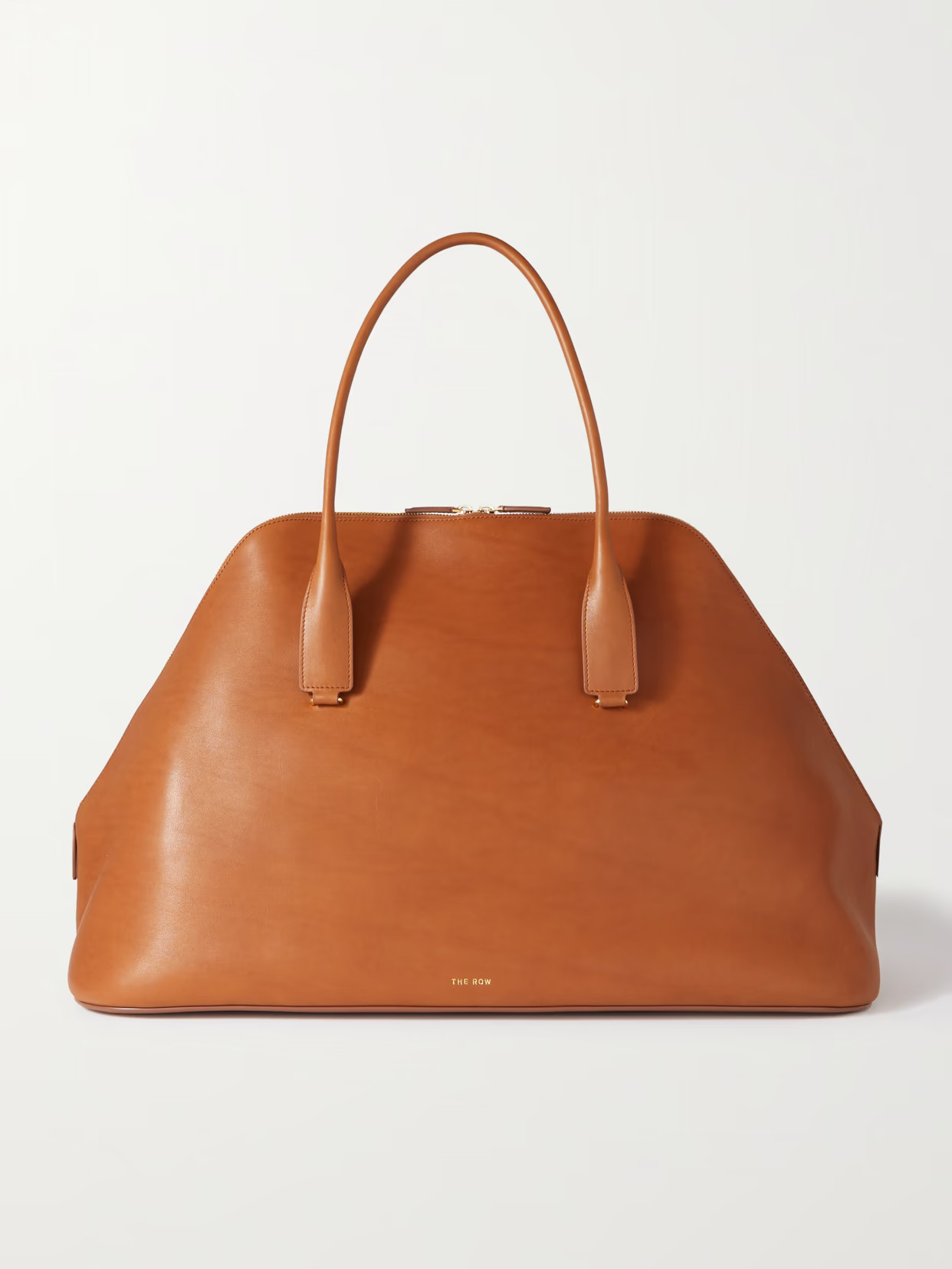 The Row - Devon Leather Tote - Brown | NET-A-PORTER (US)
