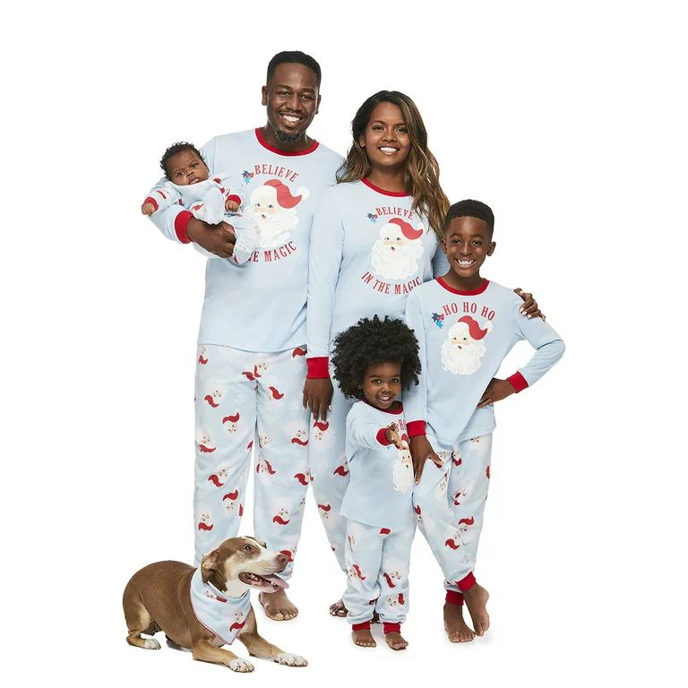 Jolly Jammies Vintage Santa Matching Family Christmas Pajama Set | Walmart (US)