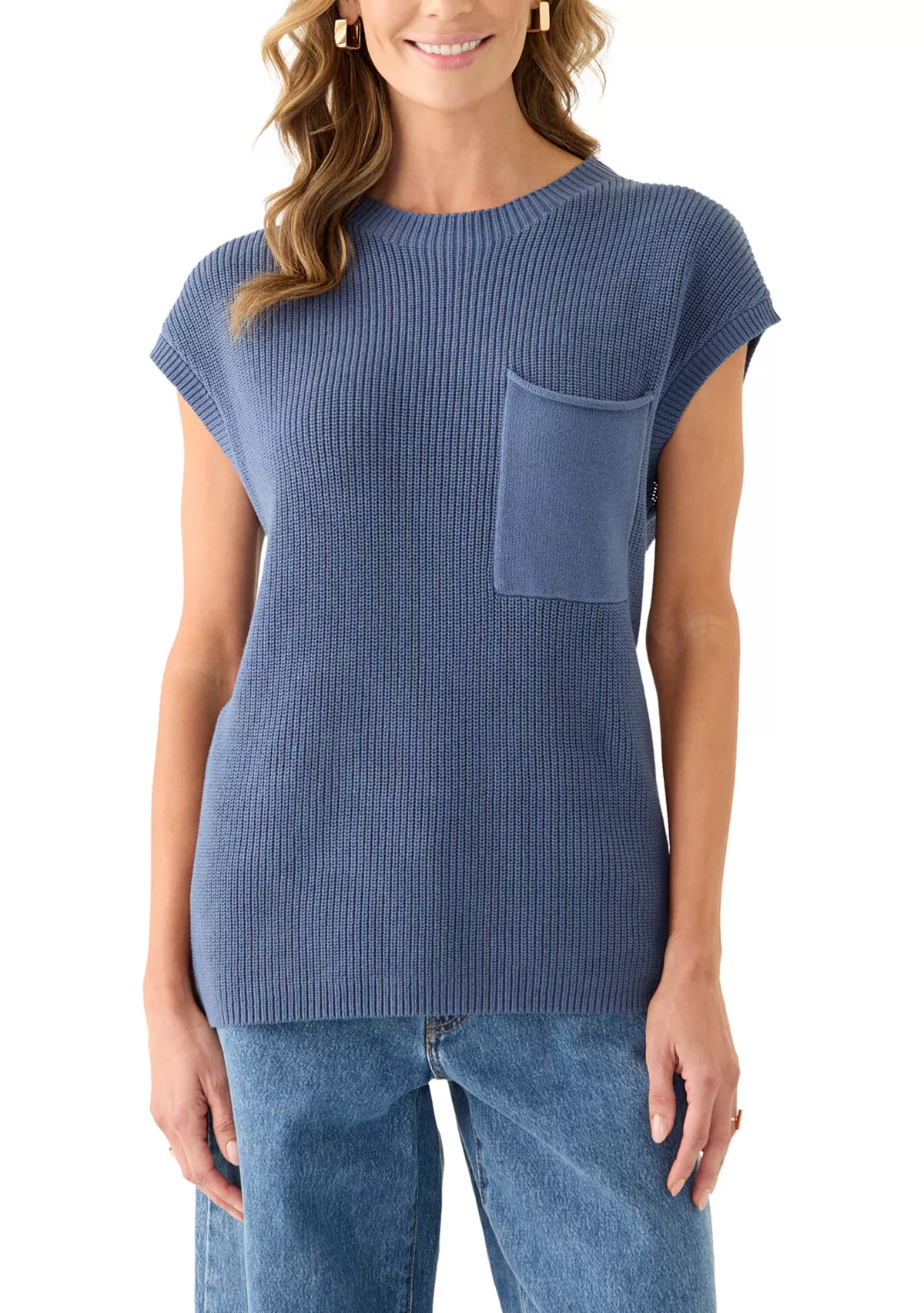 Women's Short Sleeve Sweater with Pocket | Belk