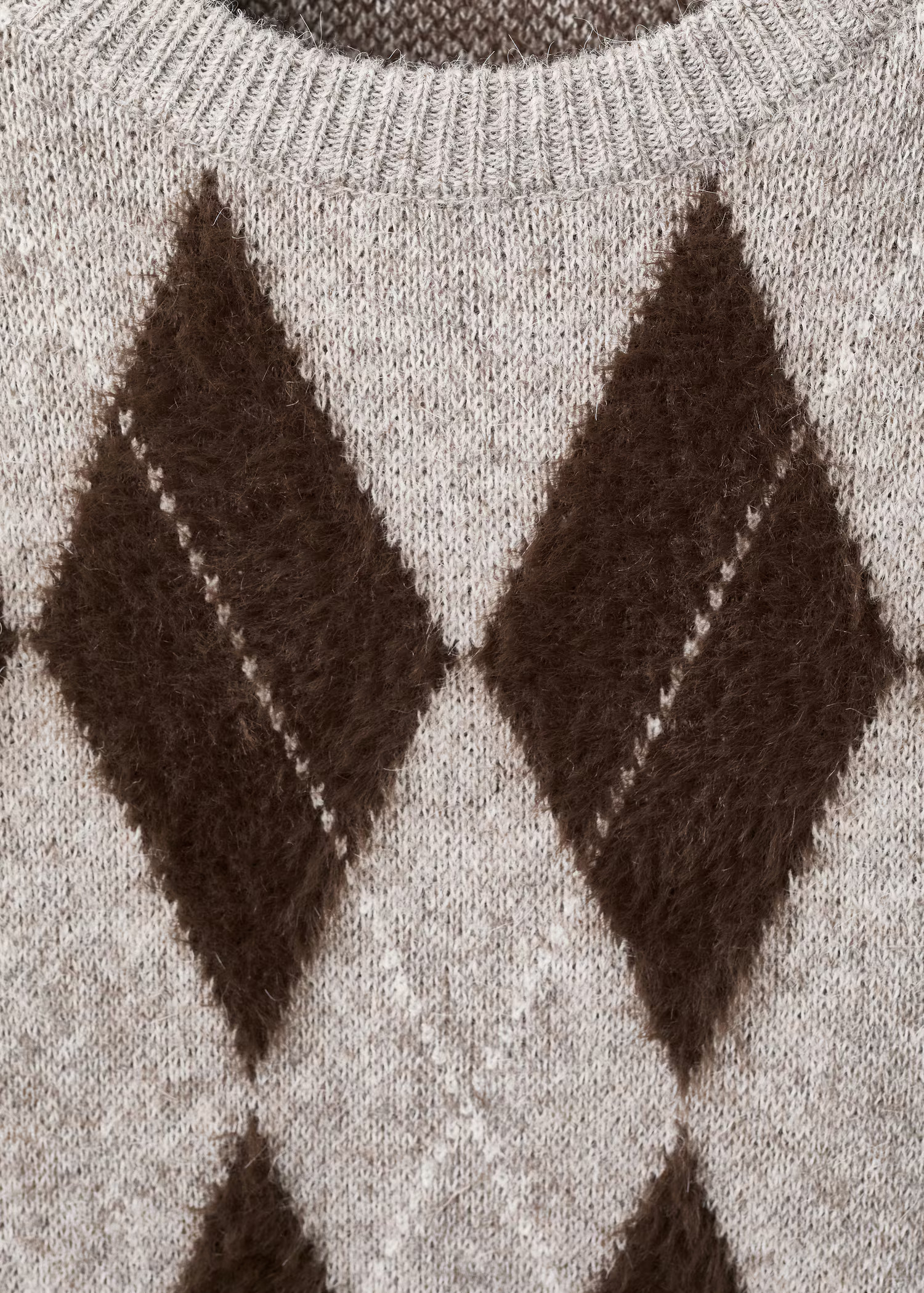 Argyle knit sweater - Women | MANGO USA | Mango (US/MX/AU)