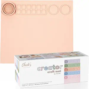 Cheek's Paper Room-Creator Original Silicone Craft Mat for Painting and Crafts V.1.0 (Creamsicle)... | Amazon (US)