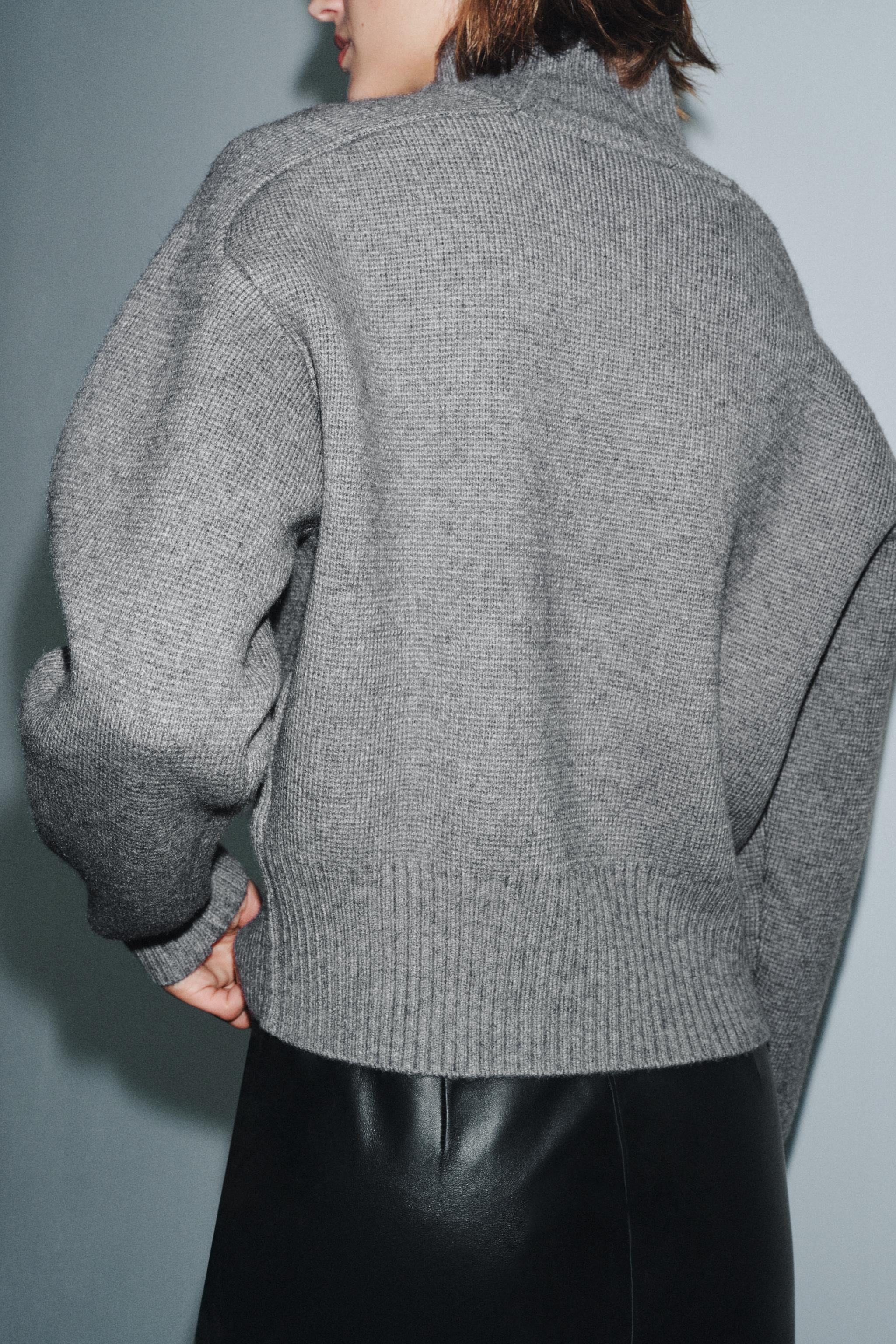 KNIT JUMPER WITH COLLAR OPENING | Zara UK