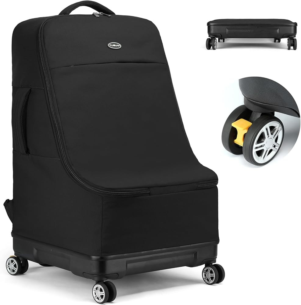 TUGUAN Travel Bag for Air Travel with Spinner Wheels, Infant Car Seat Bags with Hard Bottom, Padd... | Amazon (US)