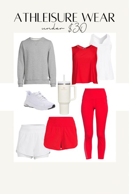 Walmart Fashion Workout Gear Athleisure Wear Free People Style Shorts White Sneakers Under $30 

#LTKunder50