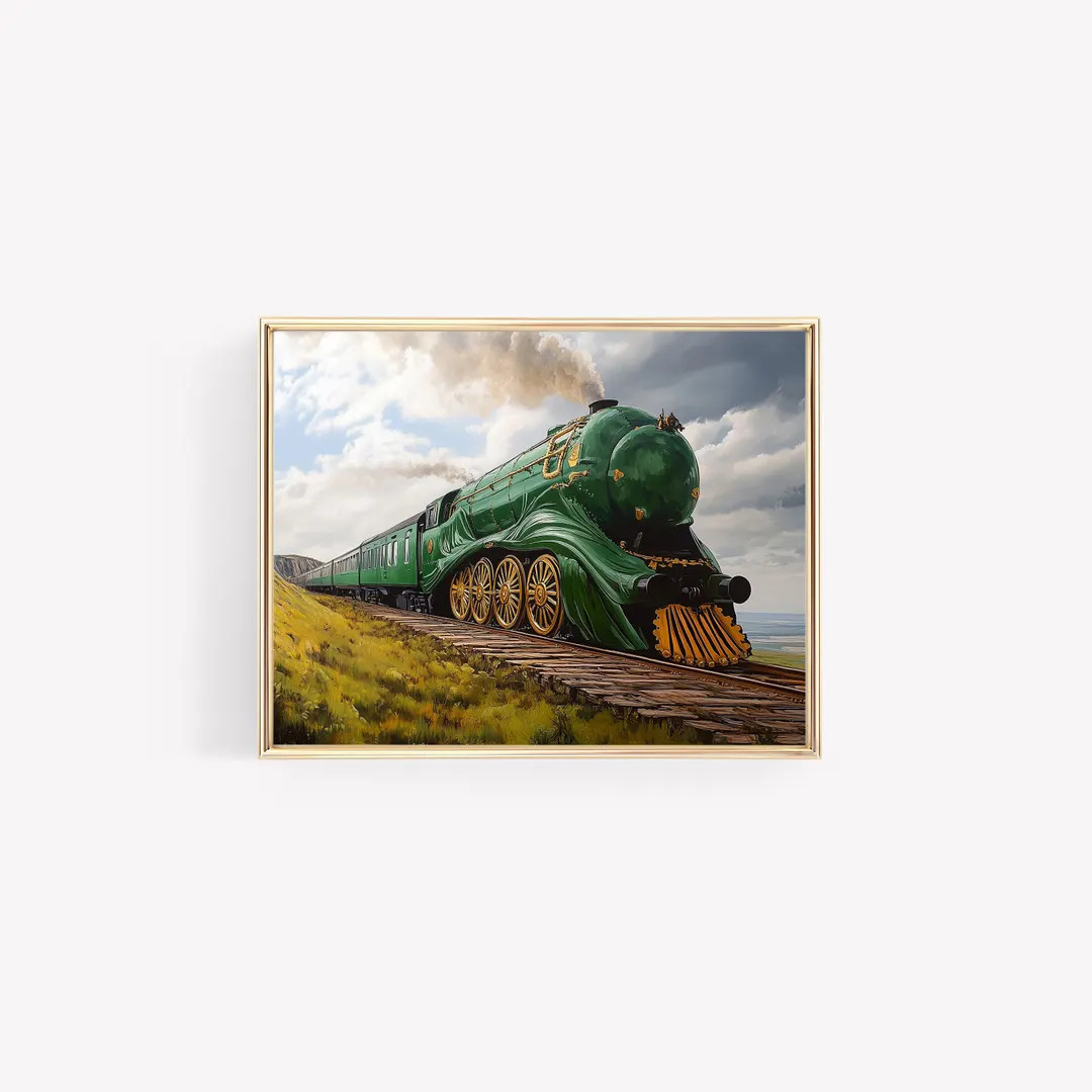 Train to the Emerald City Wicked Digital Art St Patricks Day Art Green Art Wizard of Oz Wicked Fa... | Etsy (US)