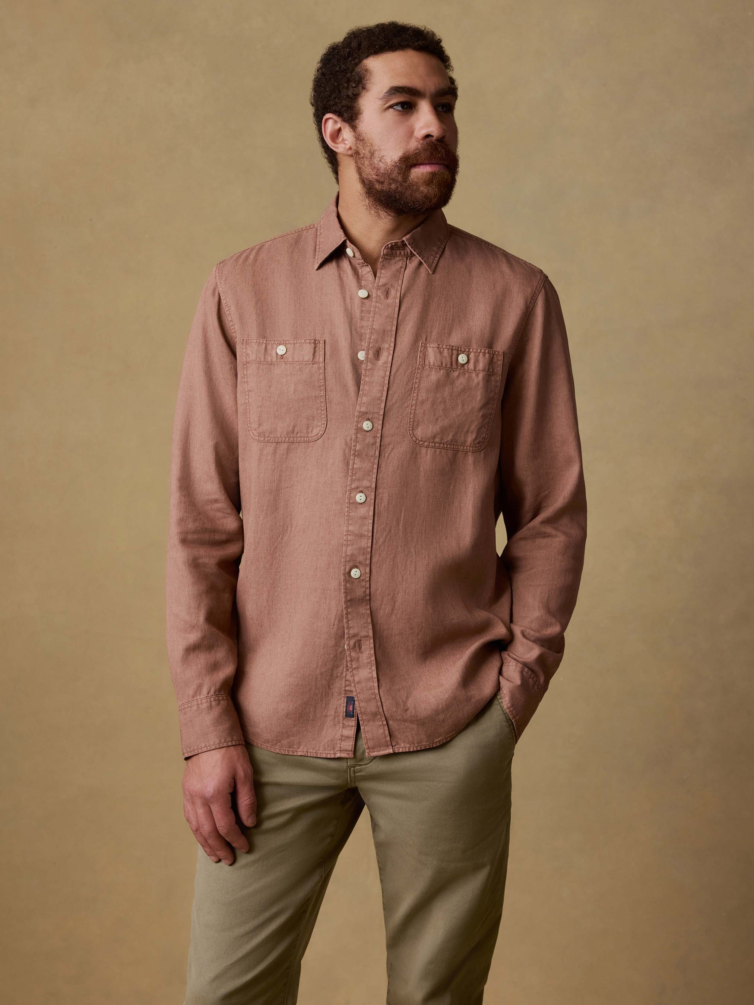 Tried & True Chambray Workshirt - Cedar Valley | Faherty