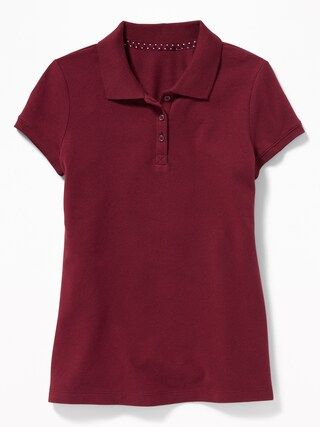 Uniform Short-Sleeve Pique Polo for Girls | Old Navy (US)