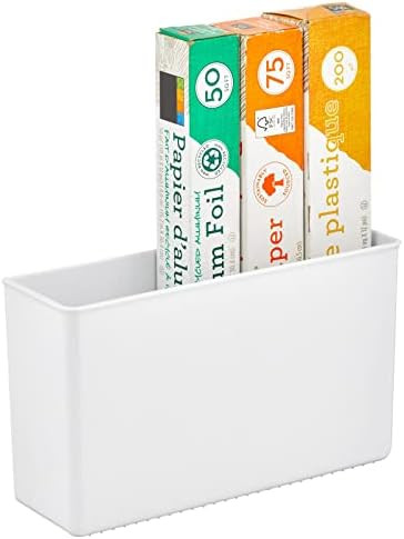 mDesign Plastic Adhesive Storage Organizer Container Bin for Kitchen Shelf, Countertop, Cabinet, ... | Amazon (US)