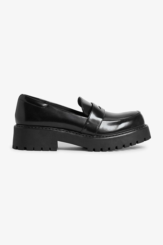 Faux leather loafer | Monki
