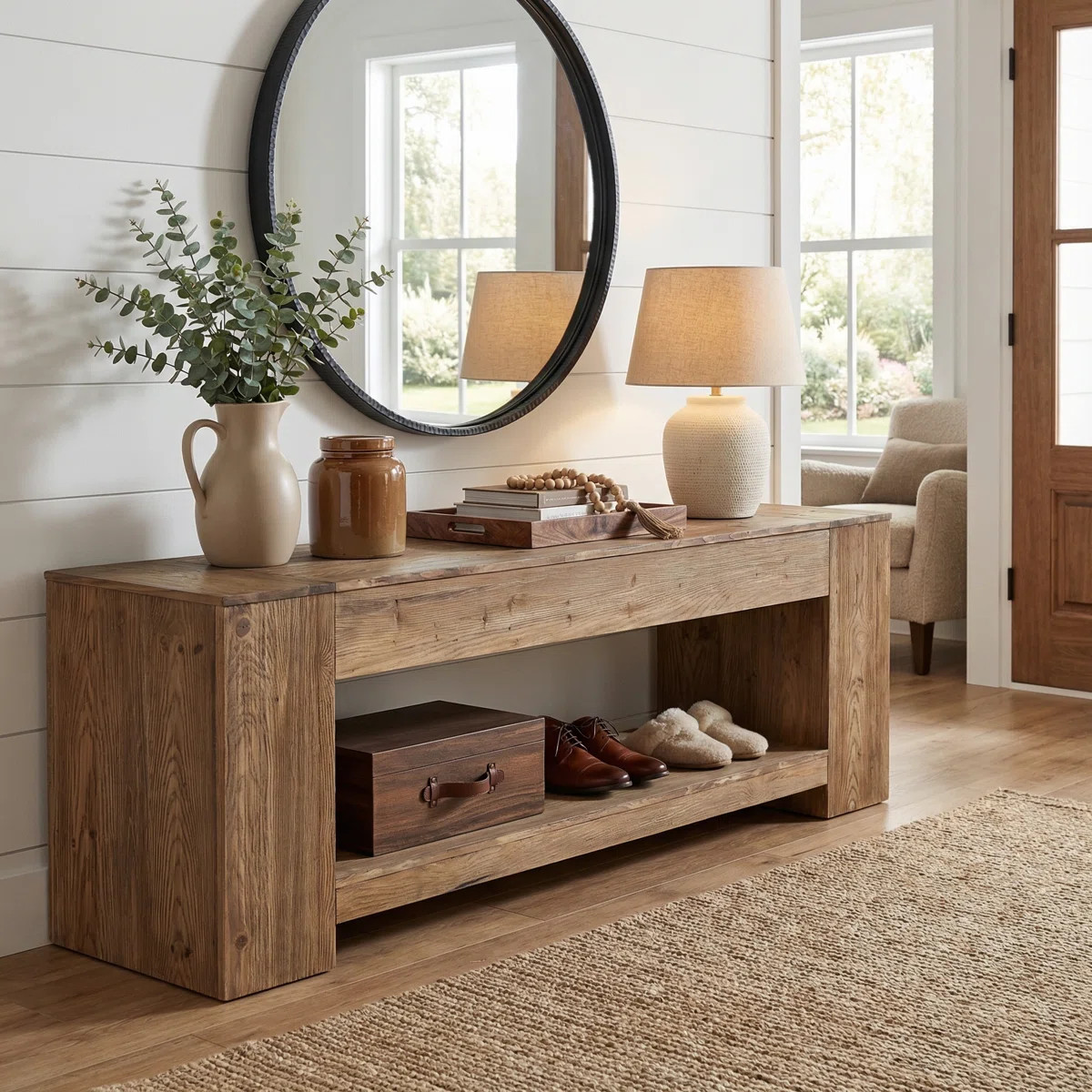 Solid Wood Low Console Entryway Table | Wayfair North America