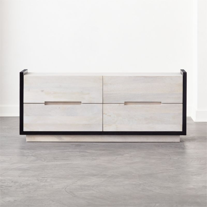 Beaufort Bleached Wood Low Dresser + Reviews | CB2 | CB2