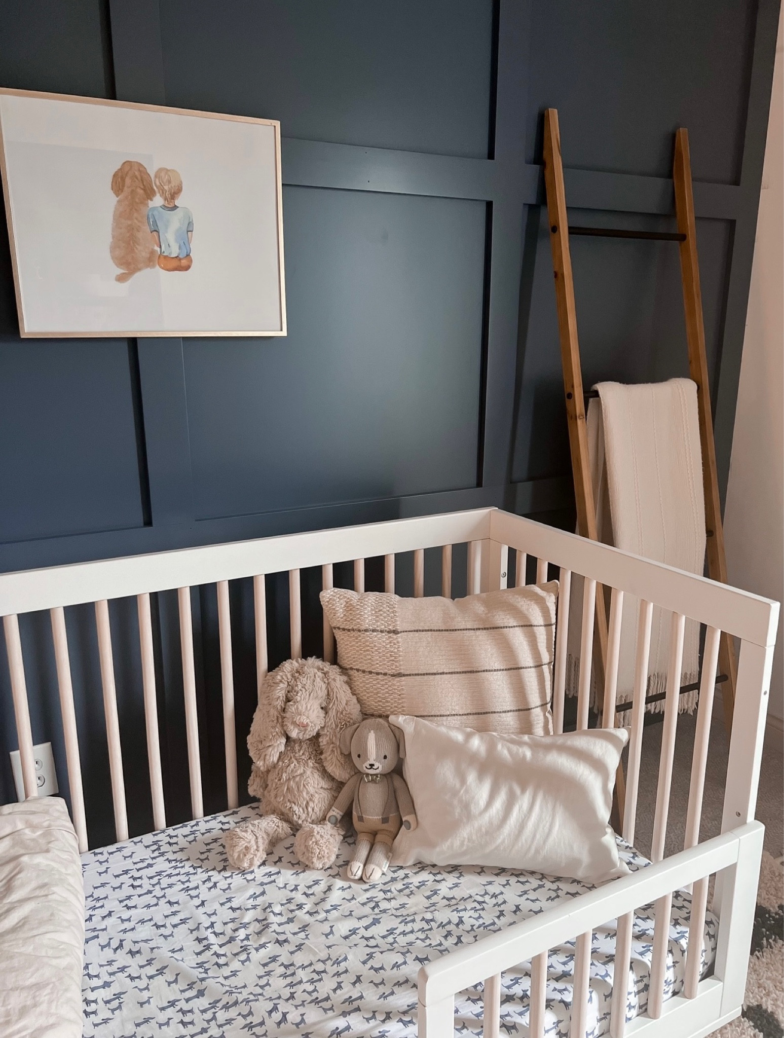 Luke’s Toddler Bed 

Boy’s bedroom, toddler boy’s bedroom, blanket ladder, dog room, dog art, toddler bed, nursery

#LTKhome #LTKstyletip #LTKkids