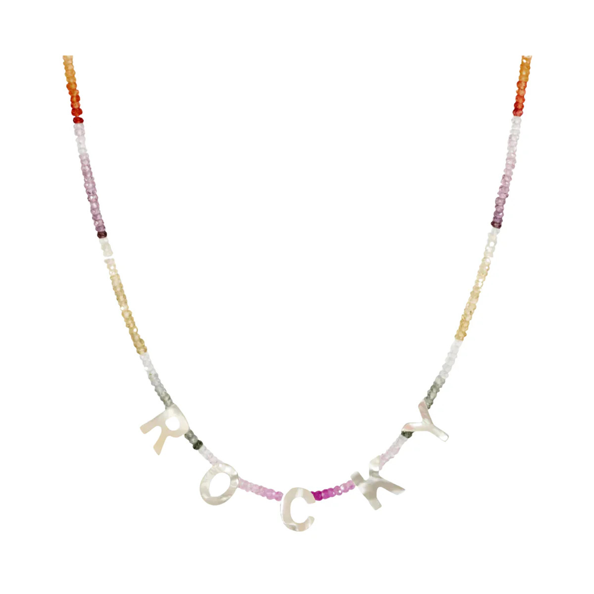 Personalized Mother of Pearl Letter Necklace | Over The Moon