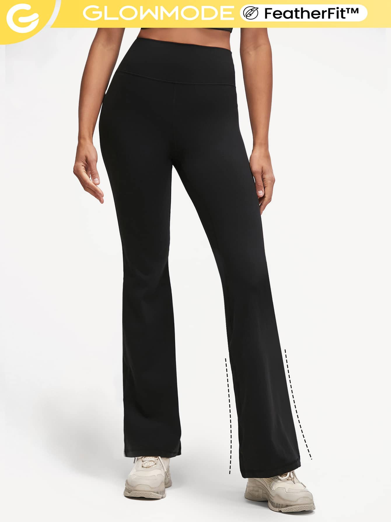 GLOWMODE FeatherFit™ Yoga Flare Leggings Buttery-Soft Tummy Control Fitness Bootleg Pants | SHEIN