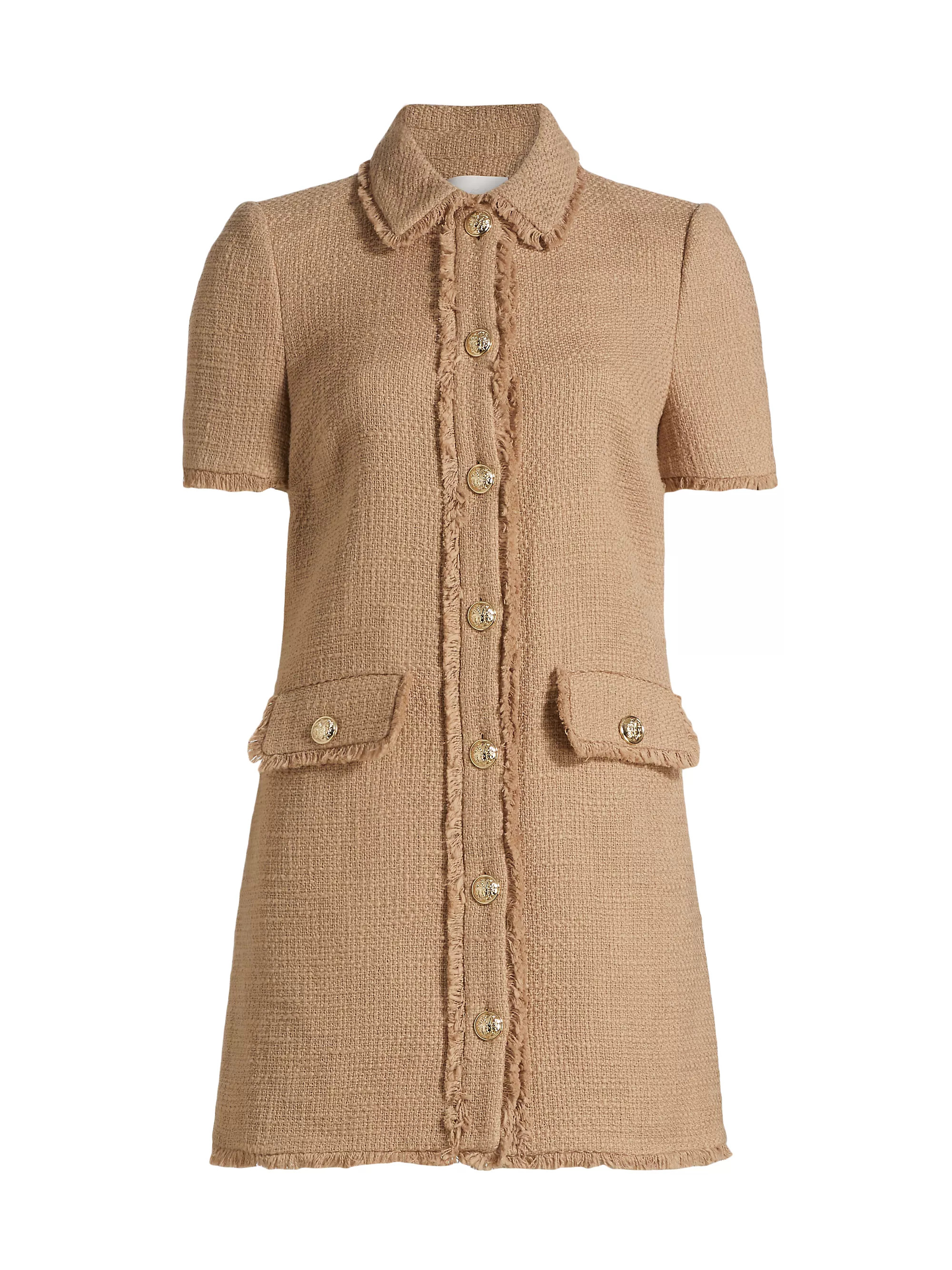 Cinq à Sept Pammy Cotton Tweed A-Line Minidress | Saks Fifth Avenue | Saks Fifth Avenue