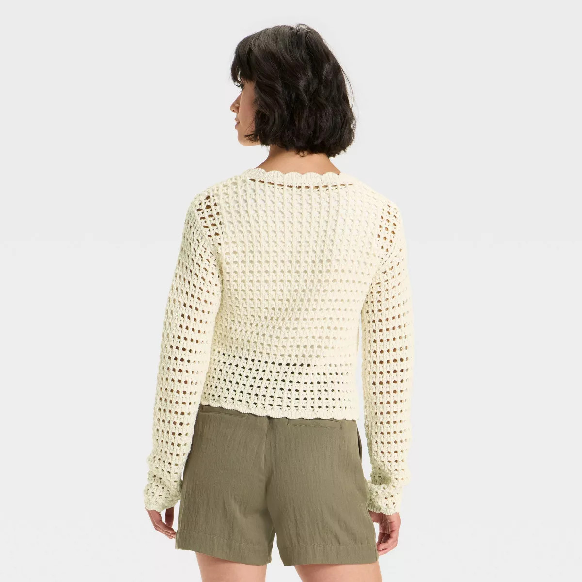 Women's Crochet Button-Front Cardigan - A New Day™ | Target
