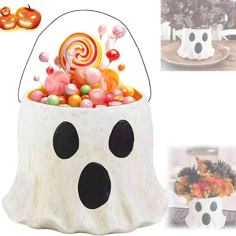 Ghost Vase Gift, Cutest Ghost Bucket Halloween, 2024 New Ghost Flower Pot, Funny Ghost Planter, G... | Amazon (US)
