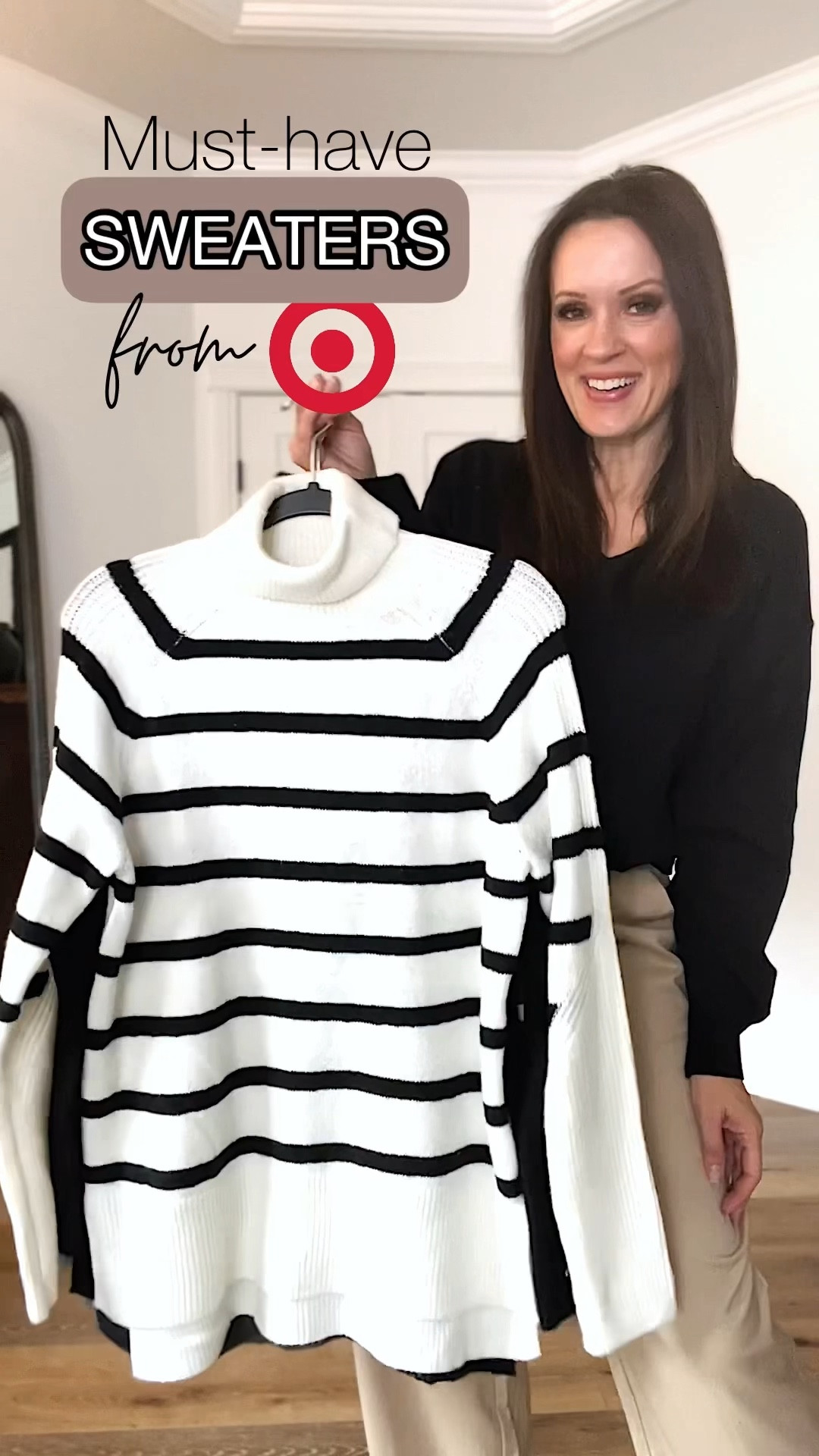 Styling the striped turtleneck from Target!

Sweater-Runs TTS with a longline fit. Wearing small. 
Look 1:
Split-hem pants-TTS, wearing small
Heels-TTS
Look 2:
Vest-linked similar 
Spanx leggings-size up, wearing medium
Boots-run on the half size. I’m a 9, got 8.5
Look 3 & 4:
Blazer-TTS, wearing small
Boots-TTS, also linked original & similar Look 5-
Skirt-wearing medium
Belt-runs small, size up 
Shoes-TTS
Look 6:
Faux-leather blazer, wearing medium 
Jeans-Zara, linked in stories 
Boots-run tts, linked this year’s version

Casual style | Target style | knee high boots black brown | striped sweater | workwear | Spanx leggings | puffer vest | express belt | wide belt | satin slip skirt | black skirt | faux leather blazer 

#LTKunder50 #LTKstyletip #LTKworkwear