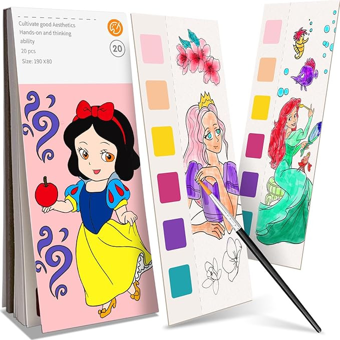 ZHOC Paint with Water Coloring Books for Kids, Pocket Mess Free Watercolor Painting Sets for Kids... | Amazon (US)