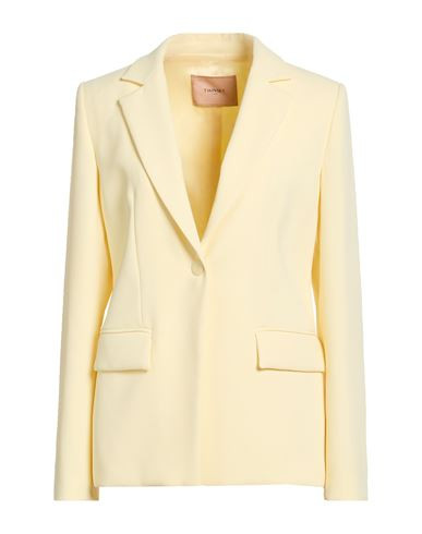 Twinset Woman Blazer Pastel yellow Size 6 Polyester | YOOX (US)