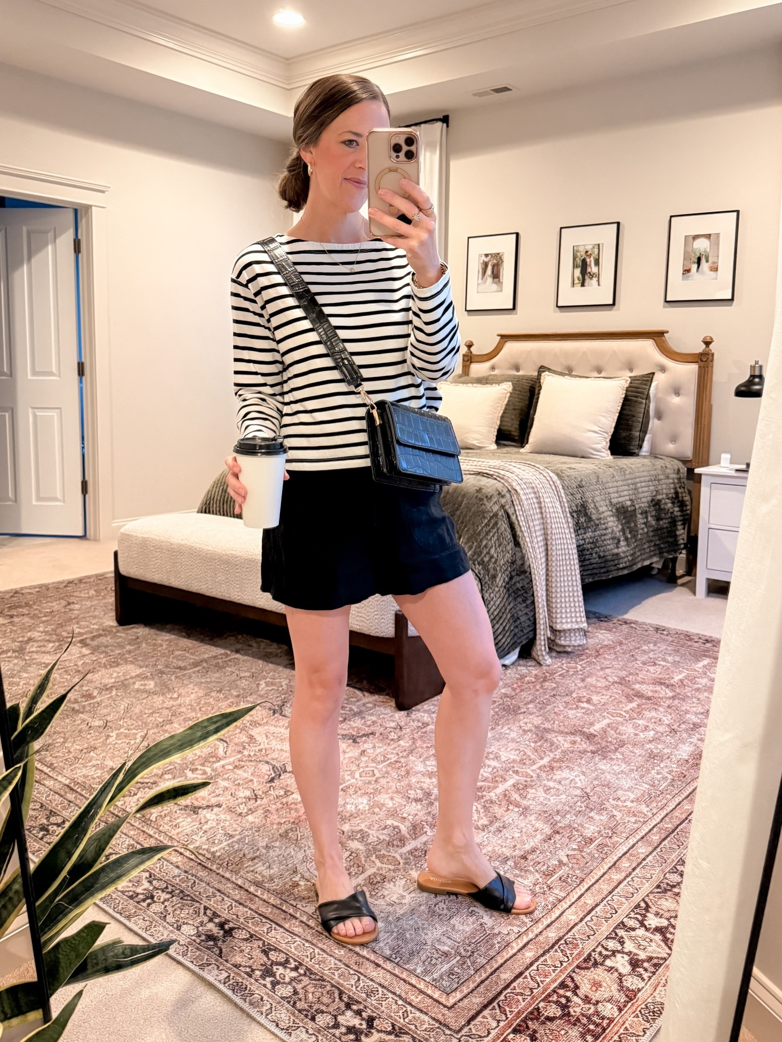 Casual spring capsule outfit

A stripe top + linen shorts is one of those combinations that never fails.

Simple. Breathable. Pulled together in under five minutes.

• Boxy stripe top
• Quince linen shorts (size S)
Use code INFG-26LINENANDLIGHTCO10
• Black slide sandals

Perfect for:
spring capsule wardrobe
linen shorts outfit
stripe top outfit
classic mom style
minimal summer outfit

#LTKSeasonal #LTKmomlife #LTKootd