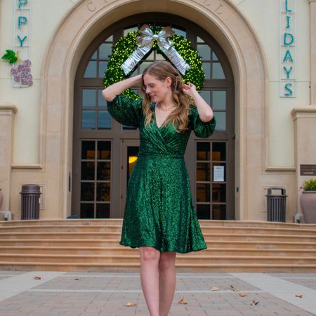New Year’s Eve Outfit | full sequin dress | Green party dress holiday outfit | DKNY

#LTKHoliday #LTKSeasonal #LTKfindsunder100