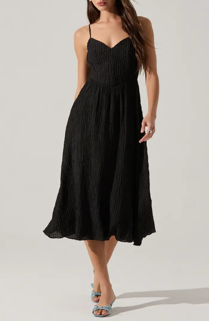 ASTR the Label Textured V-Neck Midi Dress | Nordstromrack | Nordstrom Rack