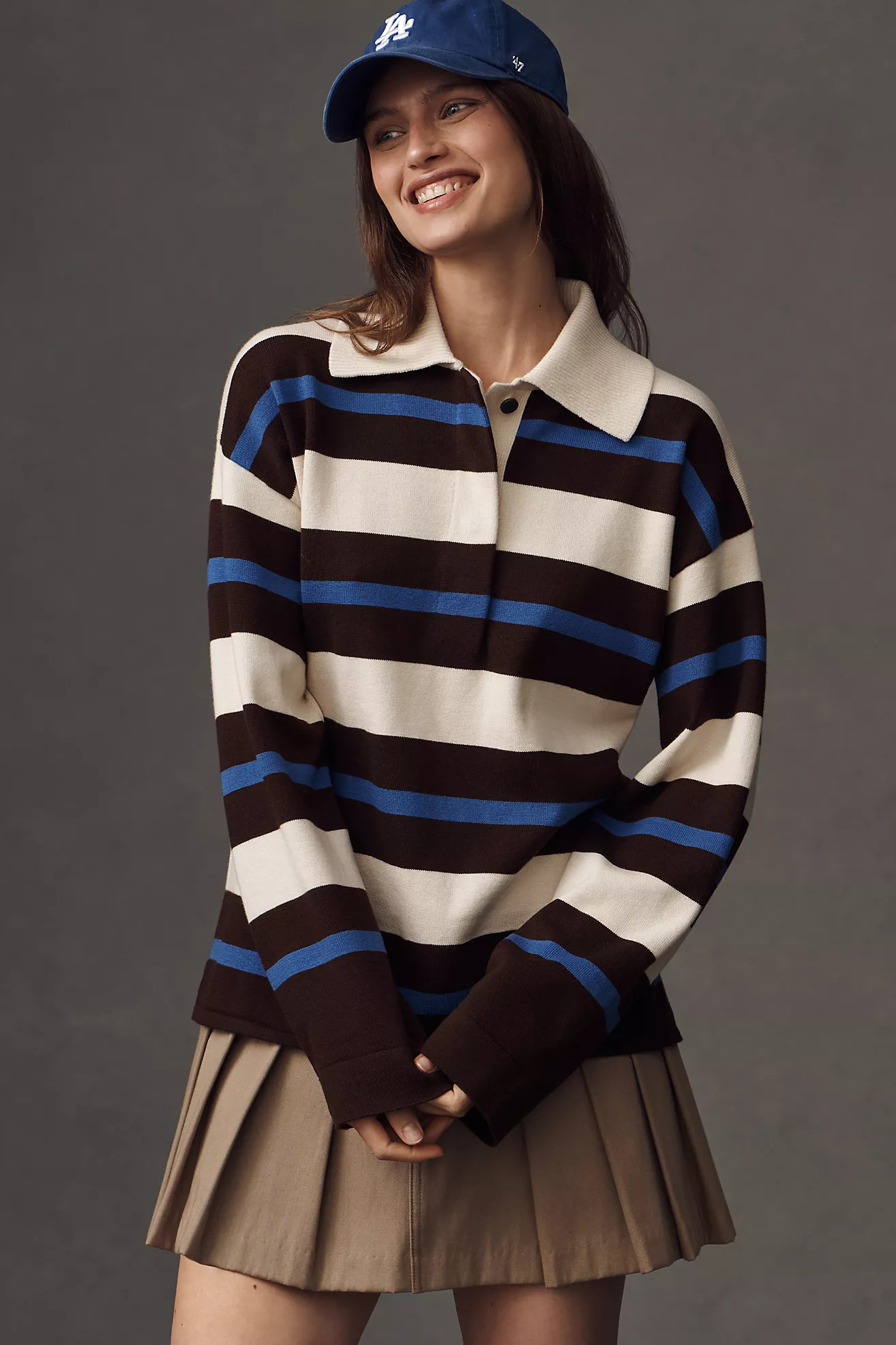 ALIGNE Ester Wool Cotton Rugby Pullover | Anthropologie (US)
