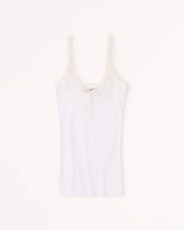 Vintage Lace-Trim Cami | Abercrombie & Fitch (US)