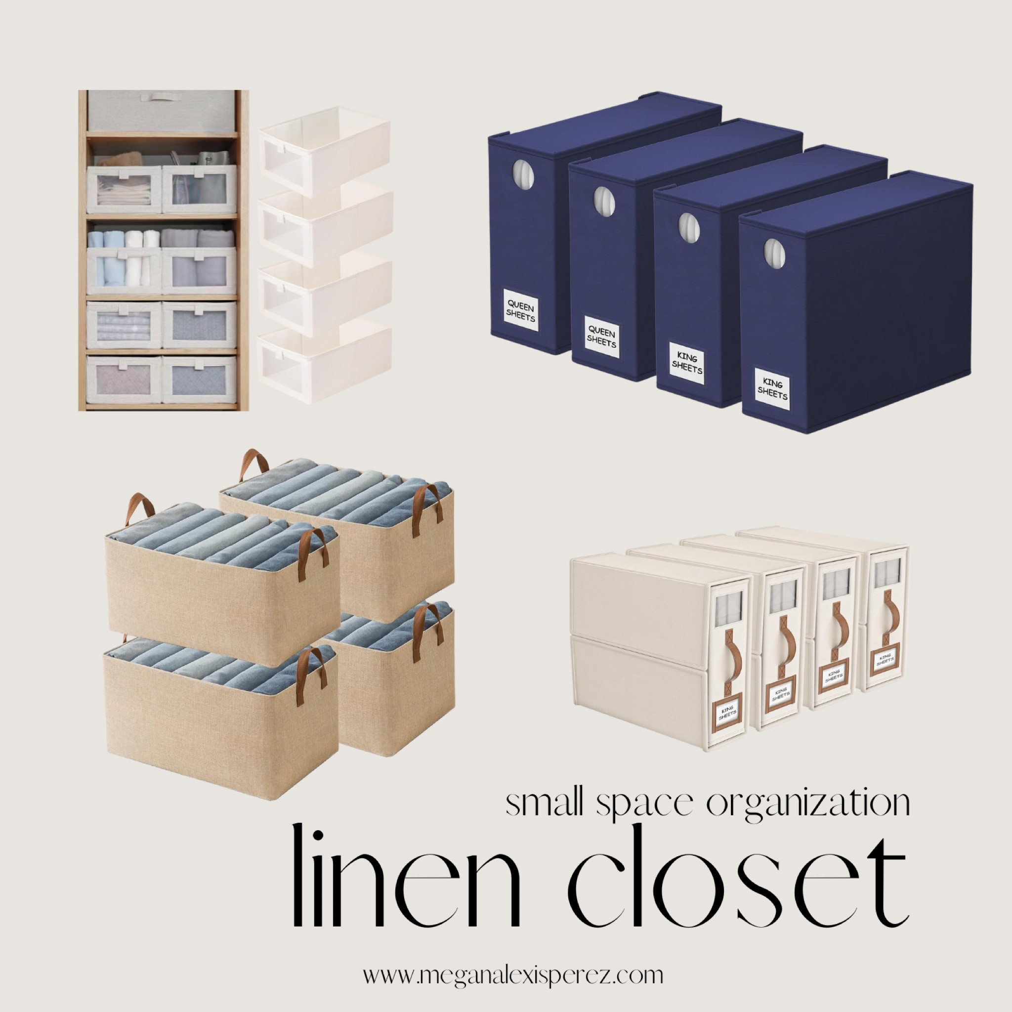Some great options for cloth styled baskets for your linen closet! 

#LTKHome