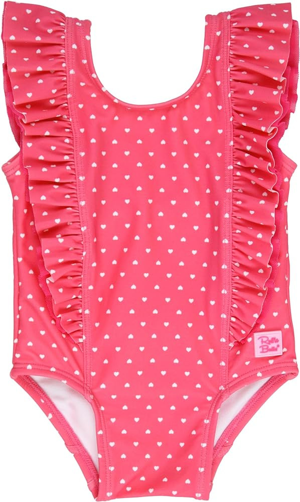 RuffleButts® Baby/Toddler Girls Ruffle Strap One Piece Swimsuit w/UPF 50+ Sun Protection | Amazon (US)