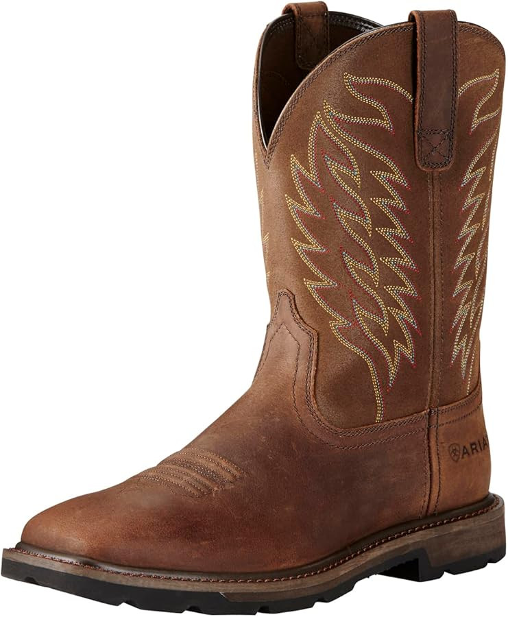 Ariat Men's Groundbreaker Wide Square Toe Work Boot | Amazon (US)