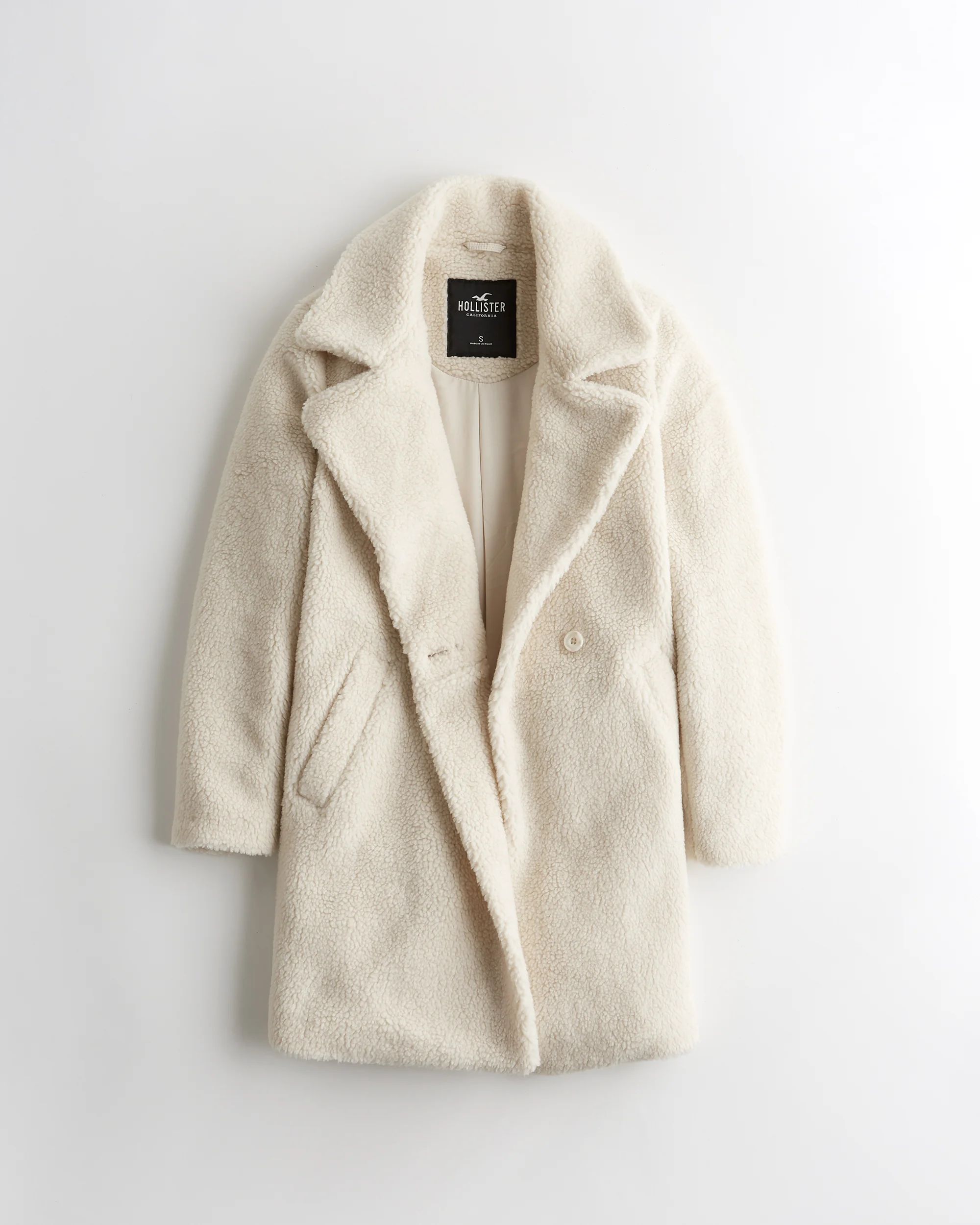Girls Relaxed Sherpa Coat from Hollister | Hollister (US)