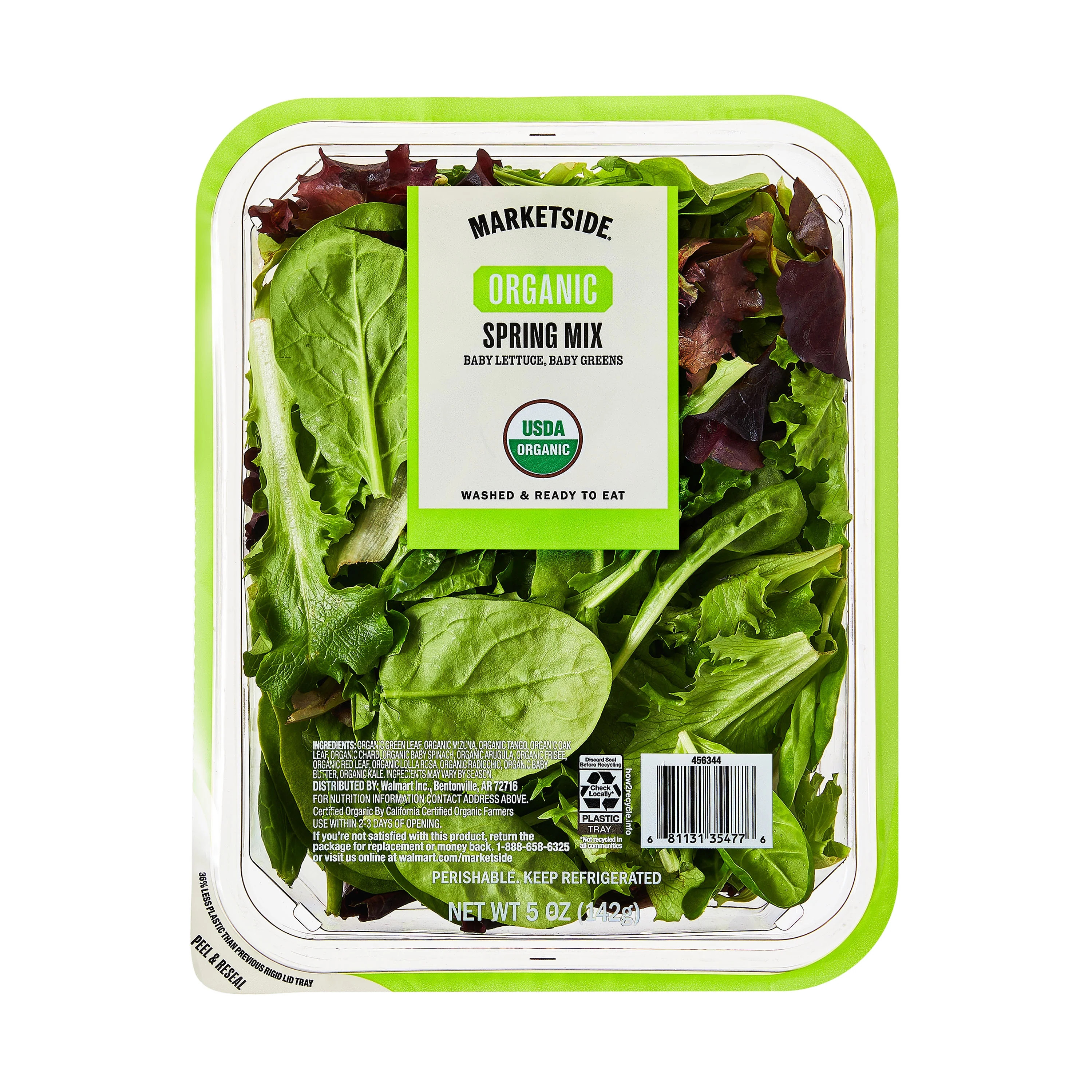 Marketside Organic Fresh Spring Mix, 5 oz | Walmart (US)