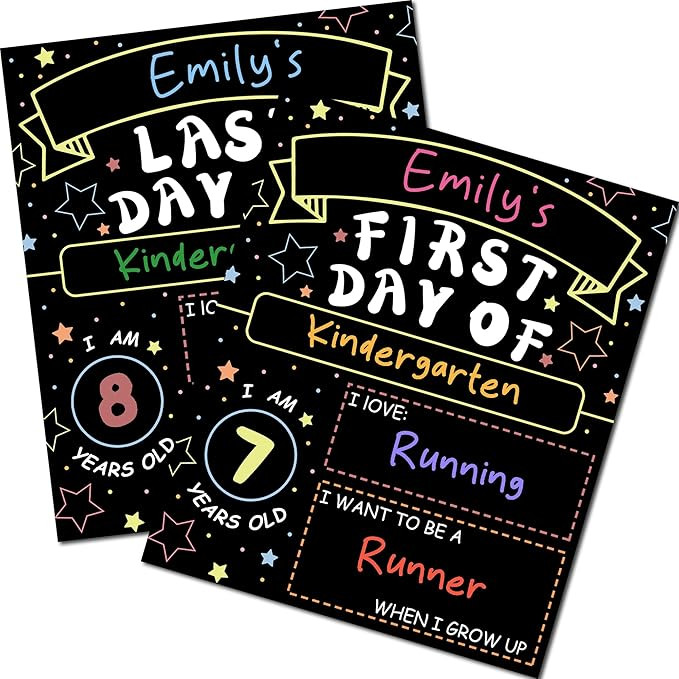 OHOME 2 Pack First and Last Day of School Sign Board - Double Sided Back to School Supplies | Cla... | Amazon (US)