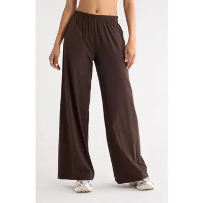 Zella Atlas Wide Leg Pants in Grey Moonbeam at Nordstrom, Size Medium | Nordstrom