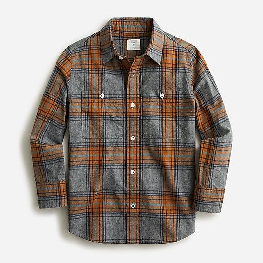 Kids' relaxed-fit shirt in lightweight flannel | J.Crew US