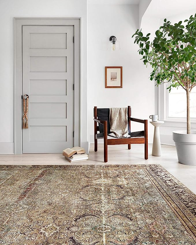 Loloi II Layla Collection Area Rug, 3'-6" x 5'-6", OLIVE/CHARCOAL | Amazon (US)