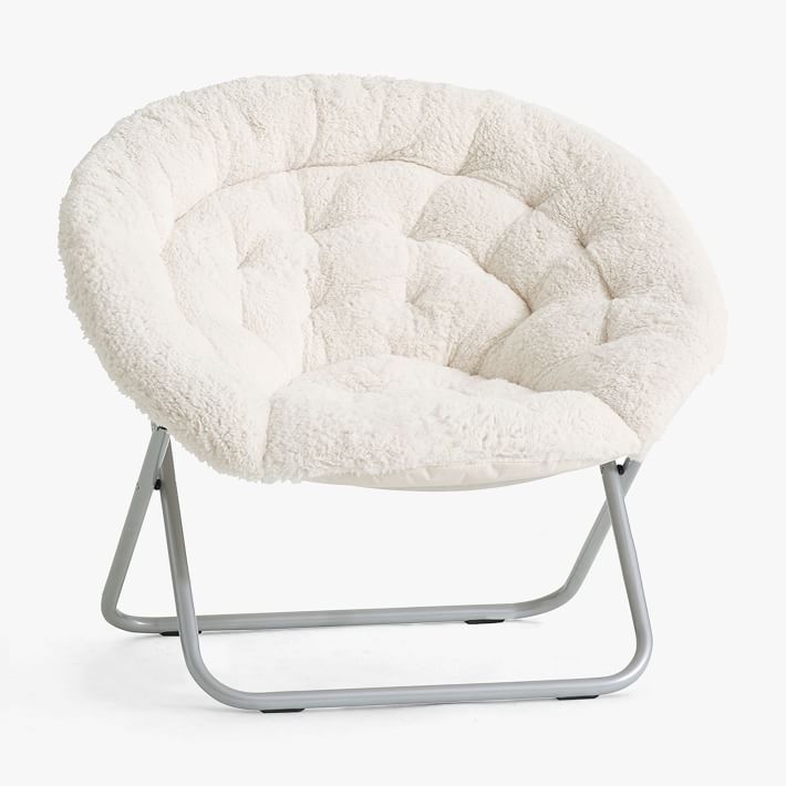 Sherpa Ivory Hang-A-Round Chair | Pottery Barn Teen