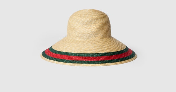 Gucci - Woven hat with Web | Gucci (US)