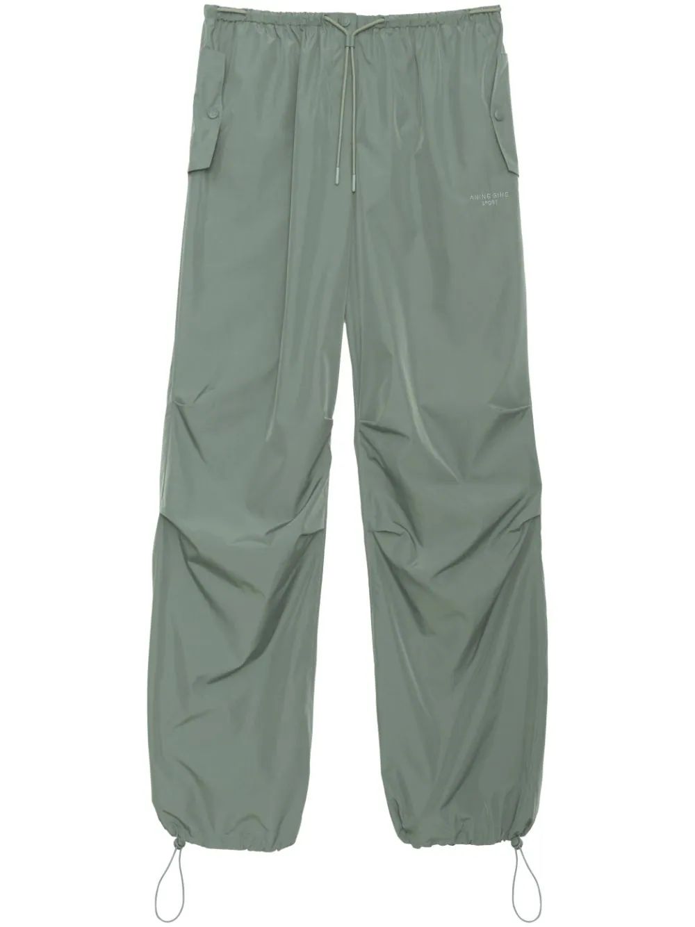 ANINE BING Reid logo-print Cargo Trousers - Farfetch | Farfetch Global
