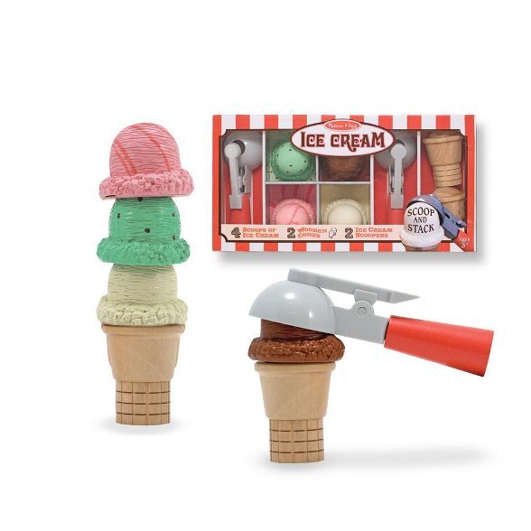 Melissa & Doug Scoop and Stack Ice Cream Cone Magnetic Pretend Play Set | Target
