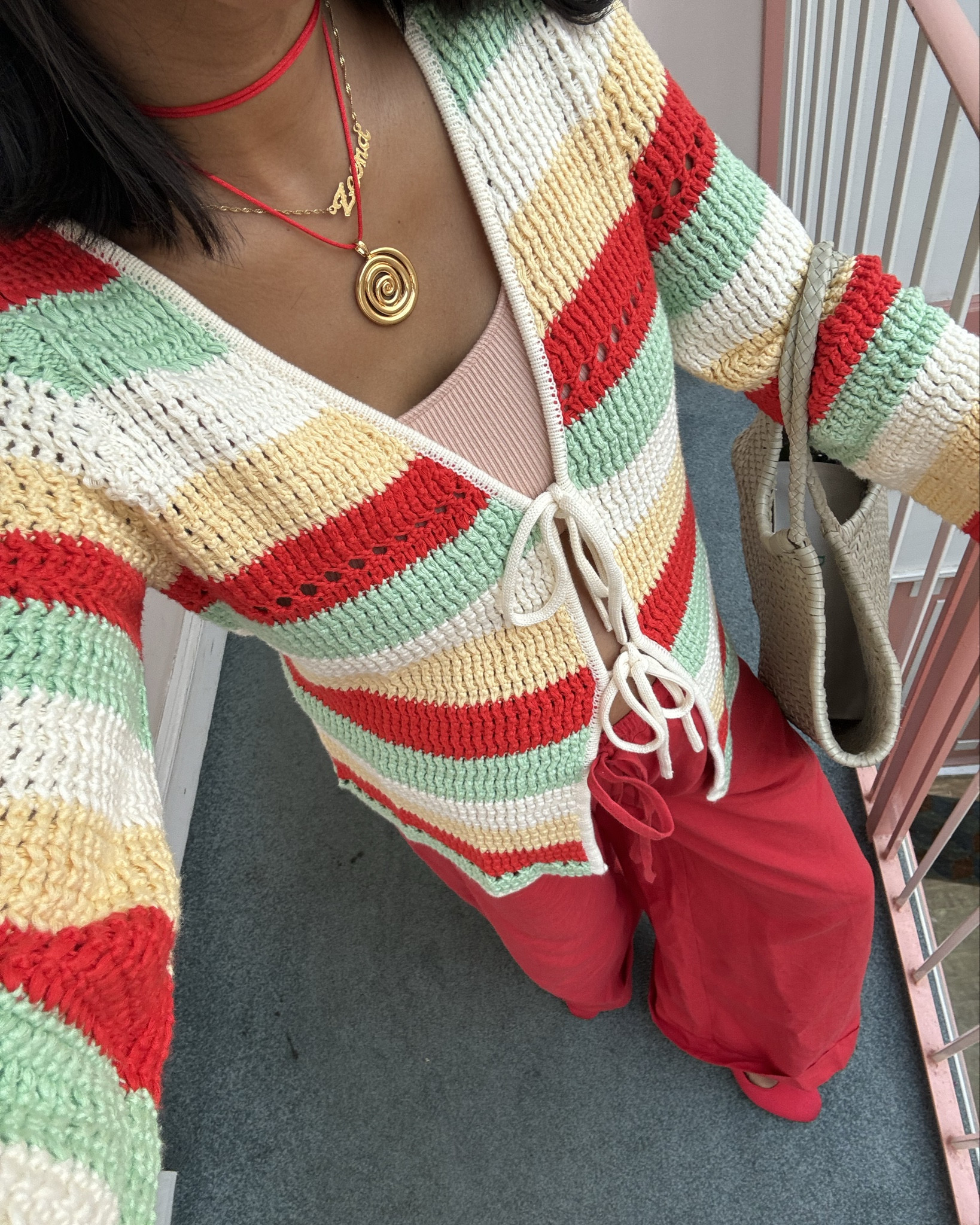 Summer layers, crochet cardigan, crochet top, summer stripes, colourful style, summer styling, tomato girl summer, dopamine dressing, grwm, ootd, kitri girls, kitri, maternity style, maternity wear, bump style 

#LTKstyletip #LTKSummerSale #LTKsummer