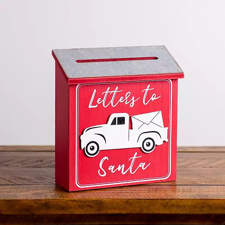 New!Red Truck Letters to Santa Mailbox | Kirkland's Home