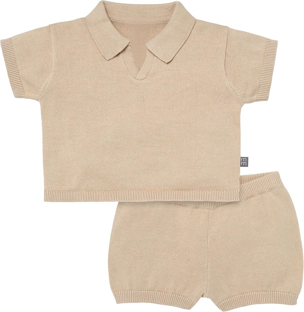 MODERNMOMENTS Baby Boys' 2-piece Johnny Collar Sweater and Short Set | Amazon (US)